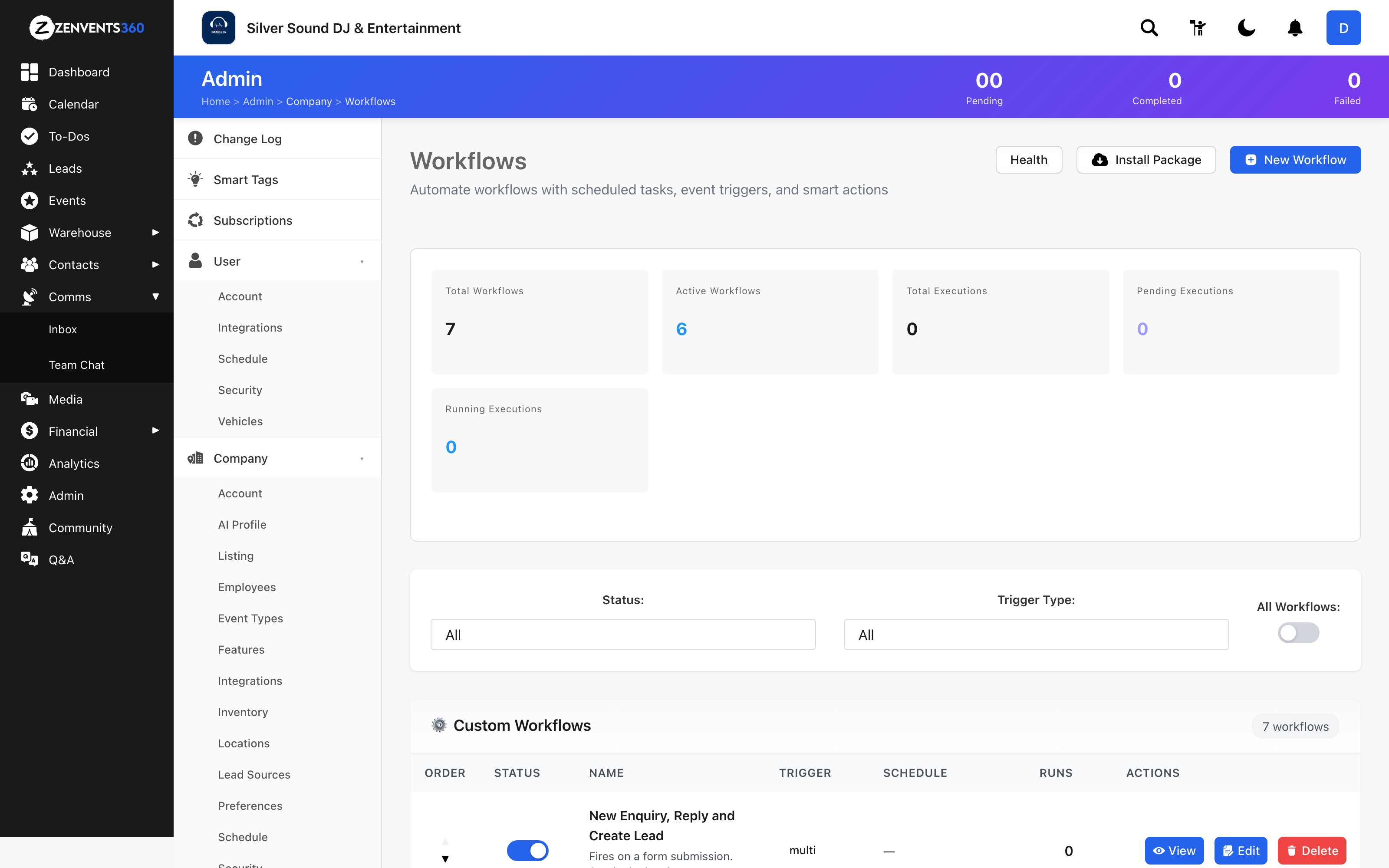 Workflow automations triggered by pipeline stage and timed waits.